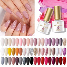 将图片加载到图库查看器，2021 New Womens Colorful Nail Gel Polish Modern Glitter Pink Purple UV Diamond Stylish Design Nail Colors Gel
