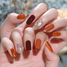 将图片加载到图库查看器，2022 Elegant Pretty Womens Orange 6ml Gel Nail Polish Summer UV LED Stylish Glossy and Matte Professional Home Nail Design For Women
