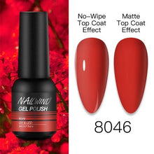 将图片加载到图库查看器，NEW TREND Modern fashion Red Gel Nail Polish For Nails  Permanent UV LED 8ml Matte Glossy High Quality Fashion Design For Women and Ladies
