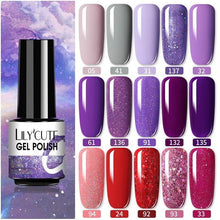 Load image into Gallery viewer, 2022 New Fashion Purple Womens Nail Gel 7ml Permanent UV LED Base Matte Glossy Luxury Colorful Effect Nail Gel for Women and Girls
