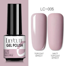 Load image into Gallery viewer, 2022 New Fashion Purple Womens Nail Gel 7ml Permanent UV LED Base Matte Glossy Luxury Colorful Effect Nail Gel for Women and Girls
