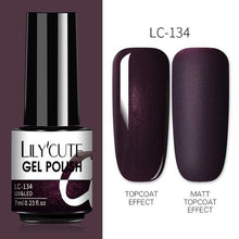 Load image into Gallery viewer, 2022 New Fashion Purple Womens Nail Gel 7ml Permanent UV LED Base Matte Glossy Luxury Colorful Effect Nail Gel for Women and Girls
