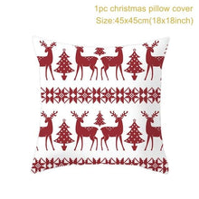 将图片加载到图库查看器，2022 Santa Claus Christmas Pillowcase Decor For Home Christmas Throw Pillow Covers Decorative Snowman Santa Claus Pillow Covers Linen Cushion Cover Couch Pillow Cases Merry Christmas Ornament Xmas Gifts 45x45CM
