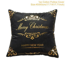将图片加载到图库查看器，2022 Santa Claus Christmas Pillowcase Decor For Home Christmas Throw Pillow Covers Decorative Snowman Santa Claus Pillow Covers Linen Cushion Cover Couch Pillow Cases Merry Christmas Ornament Xmas Gifts 45x45CM
