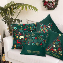 将图片加载到图库查看器，2022 Santa Claus Christmas Pillowcase Decor For Home Christmas Throw Pillow Covers Decorative Snowman Santa Claus Pillow Covers Linen Cushion Cover Couch Pillow Cases Merry Christmas Ornament Xmas Gifts 45x45CM
