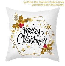 将图片加载到图库查看器，2022 Santa Claus Christmas Pillowcase Decor For Home Christmas Throw Pillow Covers Decorative Snowman Santa Claus Pillow Covers Linen Cushion Cover Couch Pillow Cases Merry Christmas Ornament Xmas Gifts 45x45CM
