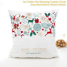 将图片加载到图库查看器，2022 Santa Claus Christmas Pillowcase Decor For Home Christmas Throw Pillow Covers Decorative Snowman Santa Claus Pillow Covers Linen Cushion Cover Couch Pillow Cases Merry Christmas Ornament Xmas Gifts 45x45CM
