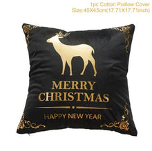将图片加载到图库查看器，2022 Santa Claus Christmas Pillowcase Decor For Home Christmas Throw Pillow Covers Decorative Snowman Santa Claus Pillow Covers Linen Cushion Cover Couch Pillow Cases Merry Christmas Ornament Xmas Gifts 45x45CM
