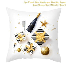 将图片加载到图库查看器，2022 Santa Claus Christmas Pillowcase Decor For Home Christmas Throw Pillow Covers Decorative Snowman Santa Claus Pillow Covers Linen Cushion Cover Couch Pillow Cases Merry Christmas Ornament Xmas Gifts 45x45CM
