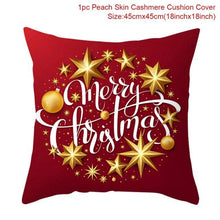 将图片加载到图库查看器，2022 Santa Claus Christmas Pillowcase Decor For Home Christmas Throw Pillow Covers Decorative Snowman Santa Claus Pillow Covers Linen Cushion Cover Couch Pillow Cases Merry Christmas Ornament Xmas Gifts 45x45CM
