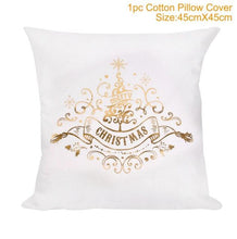将图片加载到图库查看器，2022 Santa Claus Christmas Pillowcase Decor For Home Christmas Throw Pillow Covers Decorative Snowman Santa Claus Pillow Covers Linen Cushion Cover Couch Pillow Cases Merry Christmas Ornament Xmas Gifts 45x45CM
