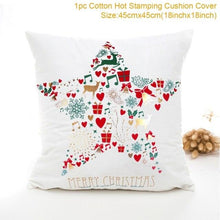 将图片加载到图库查看器，2022 Santa Claus Christmas Pillowcase Decor For Home Christmas Throw Pillow Covers Decorative Snowman Santa Claus Pillow Covers Linen Cushion Cover Couch Pillow Cases Merry Christmas Ornament Xmas Gifts 45x45CM
