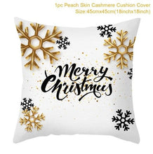 将图片加载到图库查看器，2022 Santa Claus Christmas Pillowcase Decor For Home Christmas Throw Pillow Covers Decorative Snowman Santa Claus Pillow Covers Linen Cushion Cover Couch Pillow Cases Merry Christmas Ornament Xmas Gifts 45x45CM
