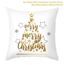 将图片加载到图库查看器，2022 Santa Claus Christmas Pillowcase Decor For Home Christmas Throw Pillow Covers Decorative Snowman Santa Claus Pillow Covers Linen Cushion Cover Couch Pillow Cases Merry Christmas Ornament Xmas Gifts 45x45CM
