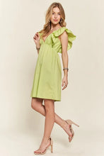 Load image into Gallery viewer, Smocked Back Ruffled Cap Sleeve Babydoll Dress For Summer – Feminine, Flattering, Comfortable, Playful Charm
