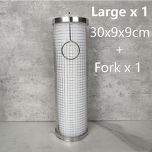 将图片加载到图库查看器，20cm/30cm BBQ Basket Stainless Cylindrical Rolling Grilling Baskets Portable Barbecue Rack For Grill For Fish Shrimp Meat Fries BBQ Grill Basket Rolling Grilling Basket Stainless Steel Grill Mesh Barbeque Grill Accessories
