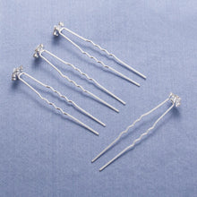将图片加载到图库查看器，20Pcs Fashion Wedding Bridal Pearl Flower Clear Crystal Rhinestone Hair Pins Clips Bridesmaid Hair wear Jewelry Gorgeous Hair Accessories For Women
