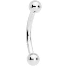 将图片加载到图库查看器，Solid 14k White Gold Ball Eyebrow Ring 16G 5/16 3mm
