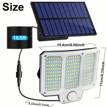 Load image into Gallery viewer, 210LED Super Bright Motion Sensor Solar Strong Power LED Garden Wall Lamp
