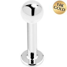 Load image into Gallery viewer, 16G 5/16 14k White Gold Ball Labret Tragus Cartilage

