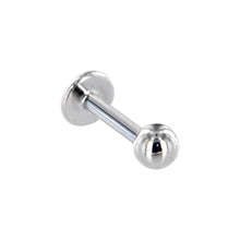 将图片加载到图库查看器，14G 5/16 Solid 14k White Gold Labret Monroe- 4mm Ball
