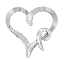 将图片加载到图库查看器，.925 Sterling Silver Heart Shaped Pendant Necklace
