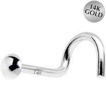 将图片加载到图库查看器，Solid 14K White Gold DOME Nose Ring
