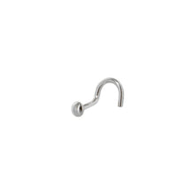 将图片加载到图库查看器，Solid 14K White Gold DOME Nose Ring
