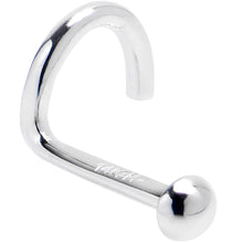 将图片加载到图库查看器，Solid 14K White Gold DOME Nose Ring
