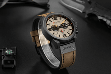 Load image into Gallery viewer, Retro  Waterproof Watch With Chronometers Steel Case And Leather Belts Unique Design Excellent Look Perfect Gift For Your Man
