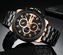 Load image into Gallery viewer, Men's Waterproof  Watch With Chronometers Day View And Fluorescent Hands Unique  Luxury Design  Perfect Gift
