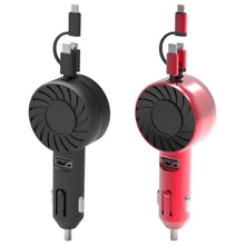 Load image into Gallery viewer, 21W 3-in-1 Retractable Car Phone Charger
