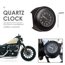 Load image into Gallery viewer, 22-25mm Multi-functional Motorcycle Handlebar Mount Clock Universal Waterproof Motorcycle Handlebar Watch  Durable Practical Classic Waterproof Luminous Quartz Watch
