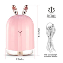 Load image into Gallery viewer, 220ml Cool Mist Humidifier Ultrasonic Air Diffuser Atomizer with 7 Color
