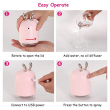 Load image into Gallery viewer, 220ml Cool Mist Humidifier Ultrasonic Air Diffuser Atomizer with 7 Color
