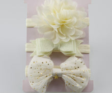 Load image into Gallery viewer, Handmade Vintage Retro Baby Elastic flower Headband Bowknot Hairband Toddler Infants For Baby

