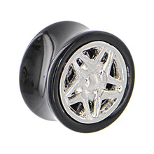 将图片加载到图库查看器，Black Acrylic STAR WHEEL FRAME Saddle Plug 00G to 20mm
