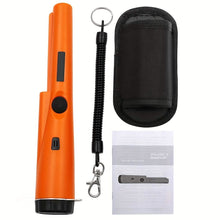 Load image into Gallery viewer, 360° Pinpointer Metal Detector with LED, Vibration &amp; Holster (Orange)
