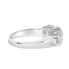 Load image into Gallery viewer, 14K White Gold 2.00 Cttw Lab Grown Diamond 3 Stone Ring Band (F-G Color, VS1-VS2 Clarity) - Ring Size 7
