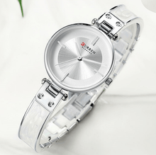 Load image into Gallery viewer, Womens Elegant Stainless Steel Watch With Ceramic Bracelet In Shimmering Marble Colors
