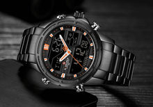 Load image into Gallery viewer, Mens Wrist Watch, Waterproof Analog Digital Watches Multifunction Stainless Steel Business Watches For Man Perfect Gift
