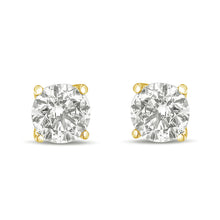Load image into Gallery viewer, 14K White Gold 1.0 Cttw Round Brilliant Cut Lab Grown White Diamond 4-Prong Classic Solitaire Stud Earrings (F-G Color, VS1-VS2 Clarity)
