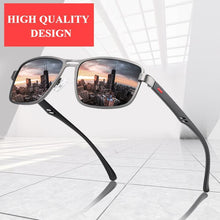 Load image into Gallery viewer, Business Luxury Brand NEW Fashion Polarized Elegant Sunglasses for Men Wuth UV400 Polarized Square Metal Frame Sunglasses
