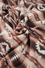 Load image into Gallery viewer, Retro Unique Geometric Print Corduroy Trim Button-Up Jacket Classic Modern Deep Rose Jacket
