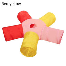 将图片加载到图库查看器，2/3/4/5 Holes Pet Cat Tunnel Toys Foldable Pet Cat Kitty Training Interactive Fun Toy For Cats Rabbit Animal Play Tunnel Tube For Cats Tunnels for Indoor Cats Cat Tube Collapsible 3 Way Pet Tunnel Great Toy for Cats
