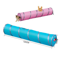 将图片加载到图库查看器，2/3/4/5 Holes Pet Cat Tunnel Toys Foldable Pet Cat Kitty Training Interactive Fun Toy For Cats Rabbit Animal Play Tunnel Tube For Cats Tunnels for Indoor Cats Cat Tube Collapsible 3 Way Pet Tunnel Great Toy for Cats
