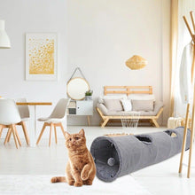 将图片加载到图库查看器，2/3/4/5 Holes Pet Cat Tunnel Toys Foldable Pet Cat Kitty Training Interactive Fun Toy For Cats Rabbit Animal Play Tunnel Tube For Cats Tunnels for Indoor Cats Cat Tube Collapsible 3 Way Pet Tunnel Great Toy for Cats
