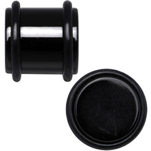 Load image into Gallery viewer, 1/2 Black Acrylic Straight Plug Pair
