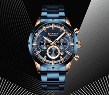 Load image into Gallery viewer, Men's Sports  Waterproof Stainless Steel Watch With Chronometers And Special Date Display Unique Design Perfect Gift
