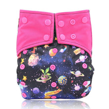 Load image into Gallery viewer, Newborn Cloth Diaper Sewed in Charcoal Bamboo Insert and Suede Pocket Diapers Waterproof Baby Nappies Design for Baby

